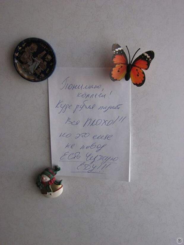 Смешные записки на холодильнике 11