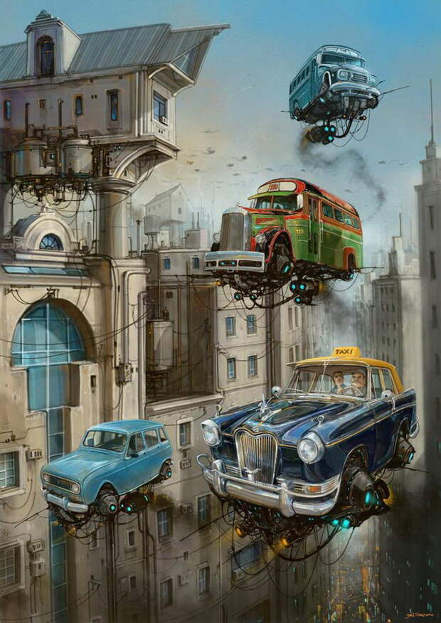 Летающие машины в иллюстрациях Alejandro Burdisio Летающие машины в иллюстрациях Alejandro Burdisio