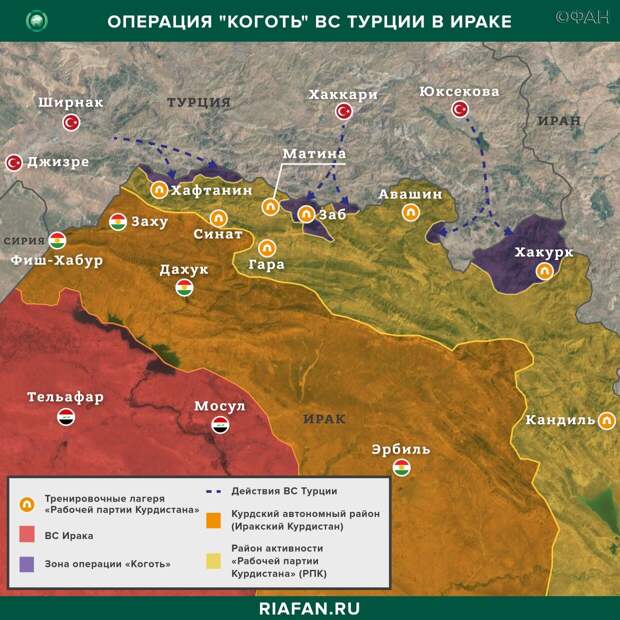 Карта военных действий — Ирак