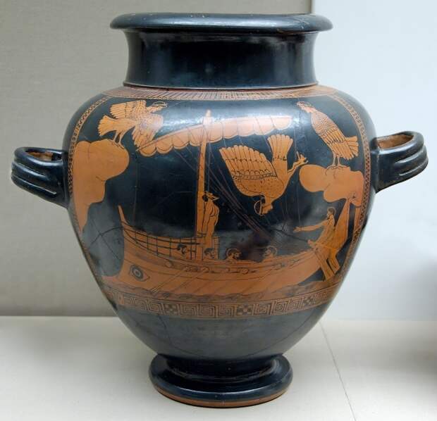 Одиссей и сирены. Древнегреческая роспись, 5 век до н.э. 