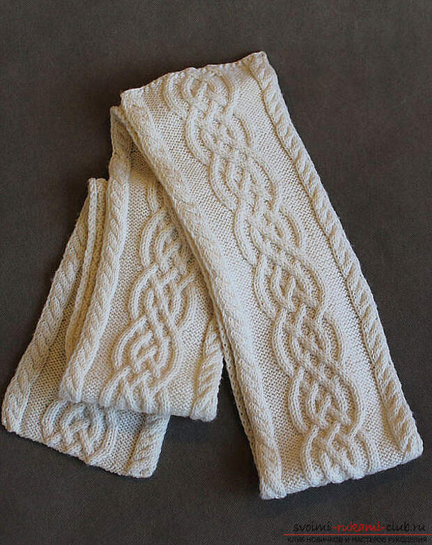 Схемы и подробное описание вязания шарфов спицами и крючком, фото готовых изделий, рекомендации и советы по выполнению различных шарфов, араны, пышные столбики и многие другие узоры для шарфов. Фото №13