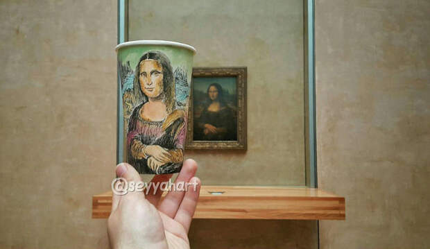 Мона Лиза, Лувр красиво, креатив, оригинально, путешествия, творчество, туризм, фото, художник