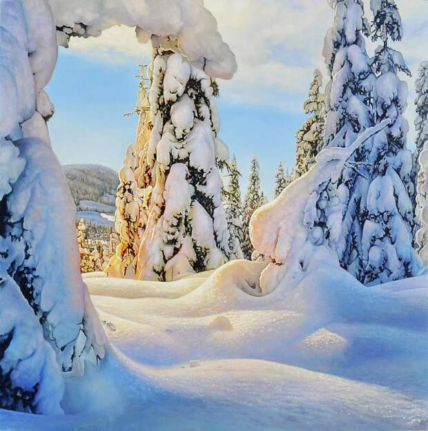 Зимний лес в живописи