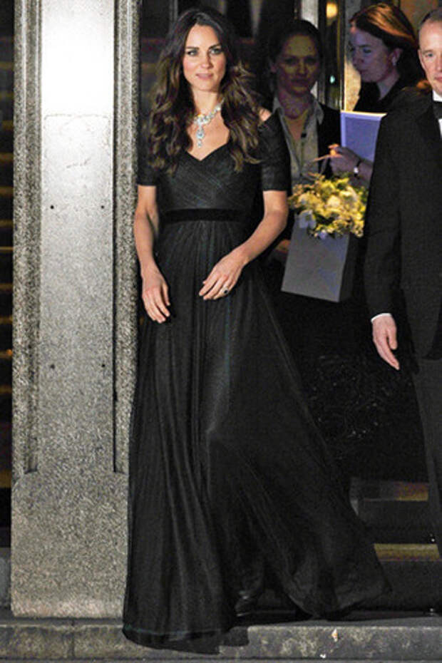 February 11, 2014 Catherine, Duchess Of Cambridge, is seen leaving The Portrait Gala, held at the National Portrait Gallery in London. Catherine was seen leaving the gala wearing a short sleeved navy blue dress with a stunning silver necklace.  Non Exclusive WORLDWIDE RIGHTS Pictures by : FameFlynet UK © 2014 Tel : +44 (0)20 3551 5049 Email : info@fameflynet.uk.com Picture Shows: Catherine Duchess of Cambridge