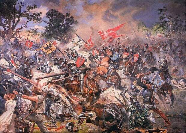 Грюнвальдская битва 1410 г. Картина Ян.Матейко (1878).