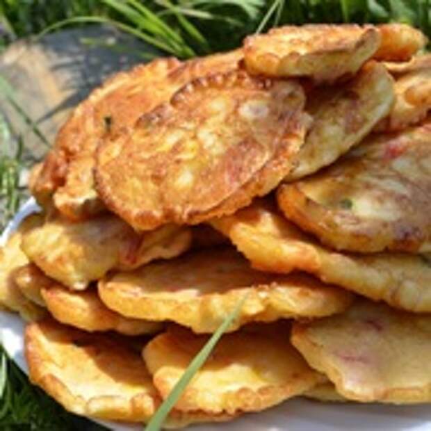 Оладьи с ветчиной  Закусочные 