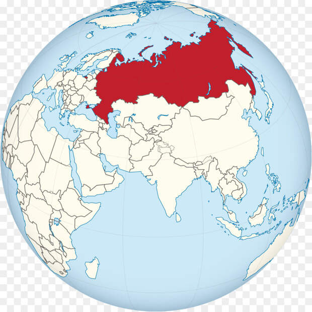 Рис. 1 Это Россия на карте мира. Самая большая страна на планете. 