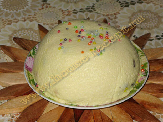 Творожная пасха приготовленная в сите