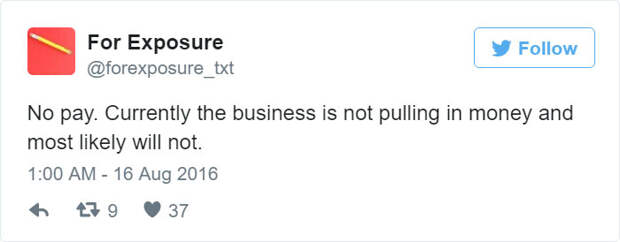 For Exposure