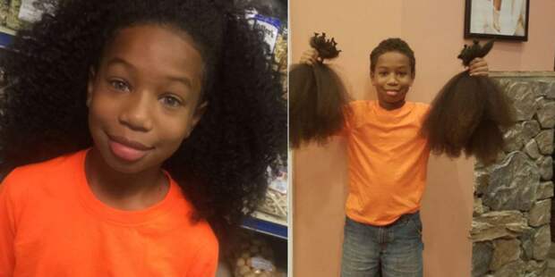 8-летний Томас Мур два года растил волосы, чтобы сделать парики для онкобольных детей добро, мир, человек