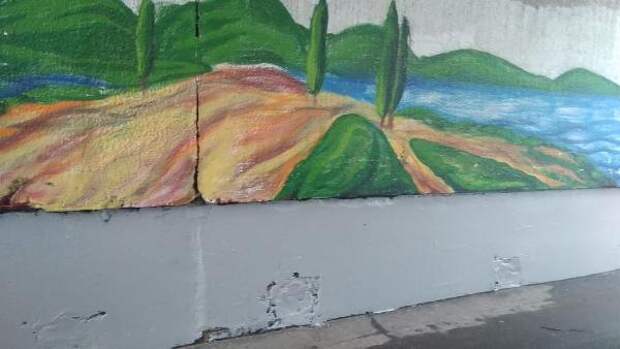 пейзаж в арке дома на Алтуфьевском шоссе/ Фото: Управа Алтуфьевского района города Москвы