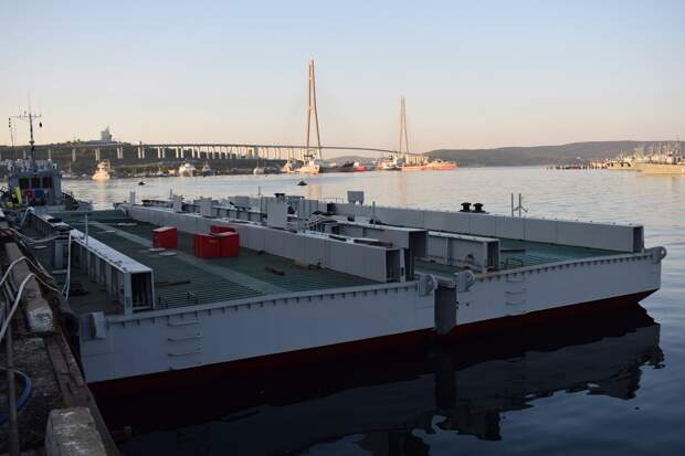 Новый плавпирс для Тихоокеанского флота готовится к доставке на Камчатку из Приморья