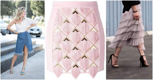Необыкновенно красивые юбки с бахромой разной длины