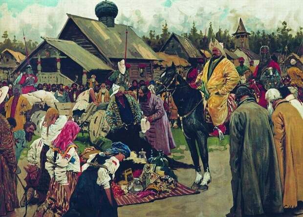 Знаменитая картина Сергея Иванова "Баскаки", 1909 год