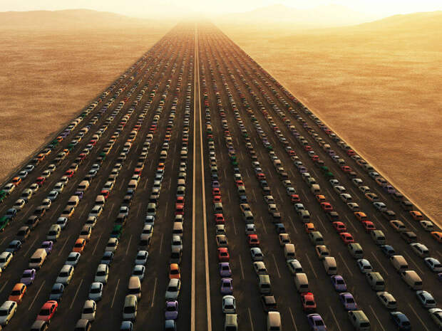 traffic-desert-highway-transport-collapse
