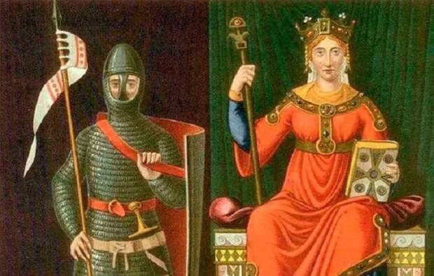 Анна на троне, изображение одиннадцатого века, то есть эпохи, когда жила Анна. Анна на троне, изображение одиннадцатого века, то есть эпохи, когда жила Анна.