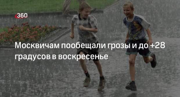 Синоптик Леус: 2 июня в Москве будет до +28 градусов, возможны грозы