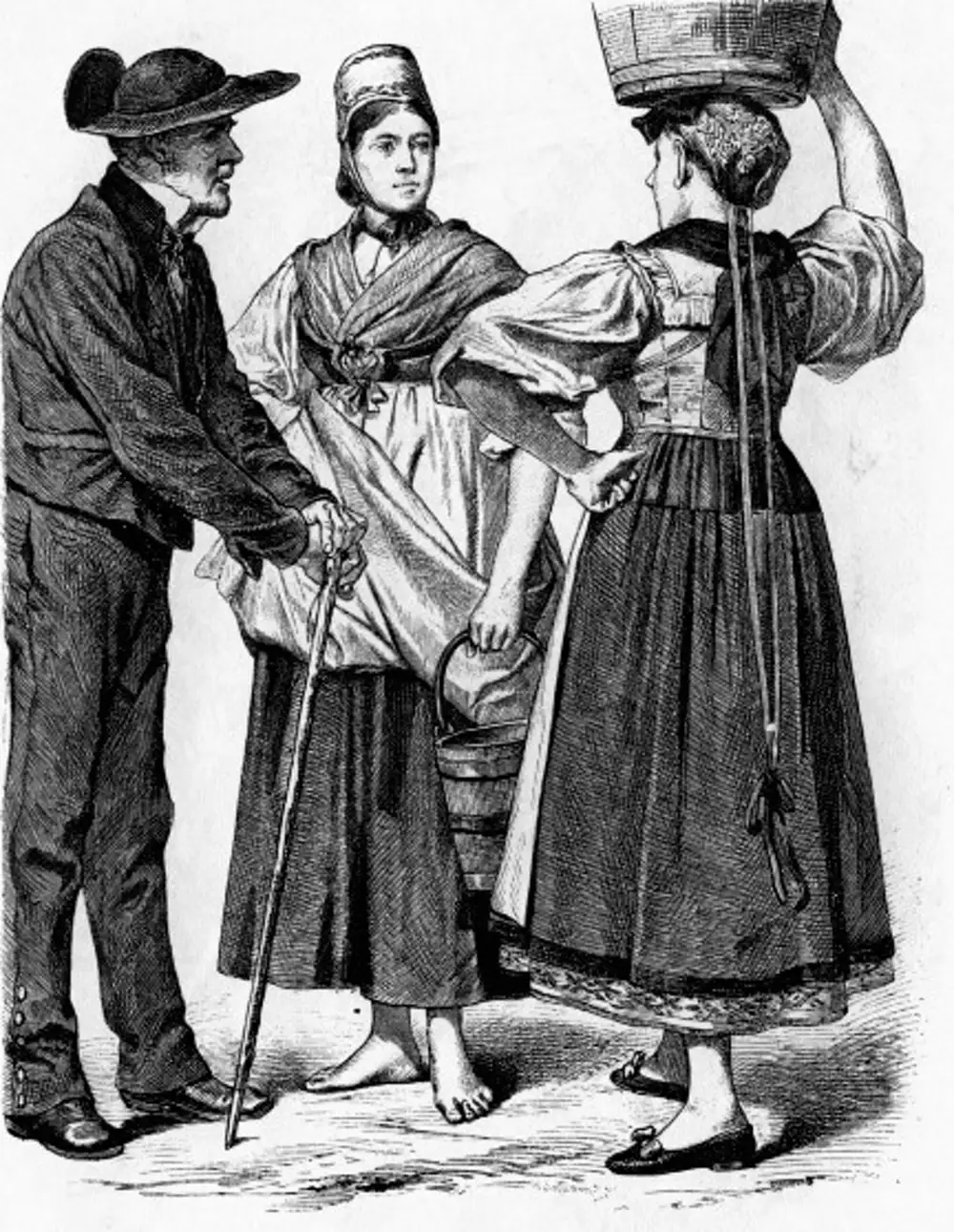 Франция 19 век одежда крестьян