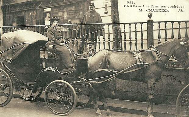 Извозчица Парижа Весь Мир в объективе, ретро, старые фото