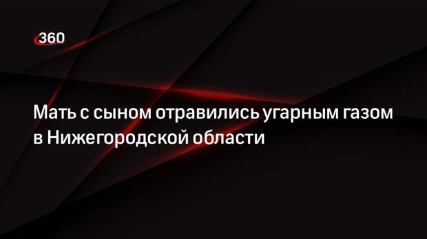 Мать с сыном отравились угарным газом в Нижегородской области