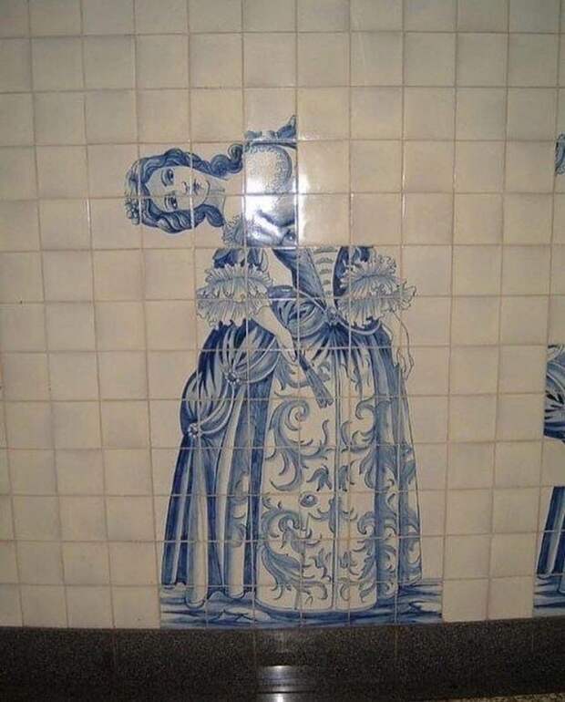 плитка, девушка