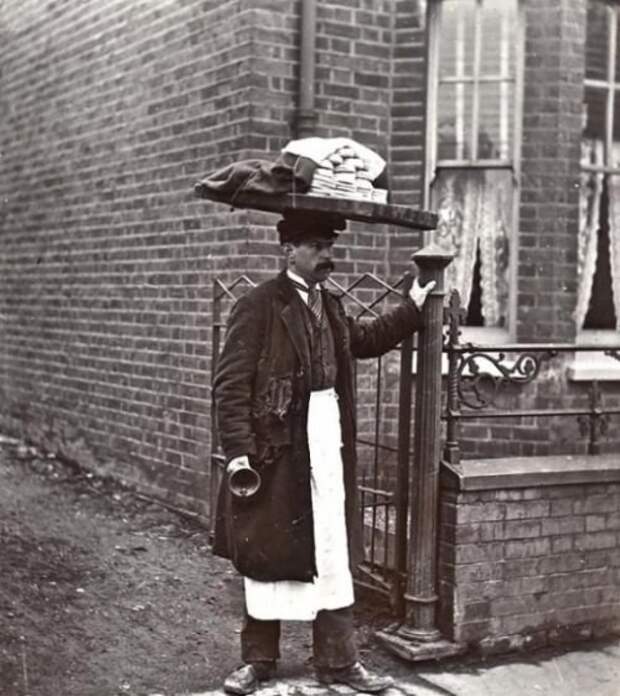 Продавец булочек, Лондон, 1910 год. история, факты, фотографии
