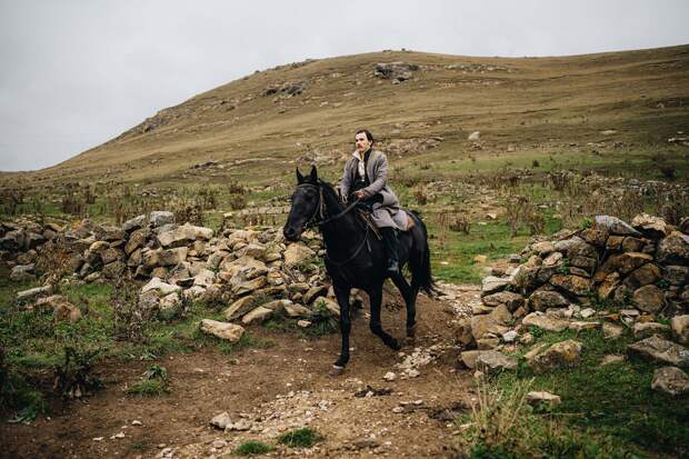 На съёмках фильма «Лермонтов»