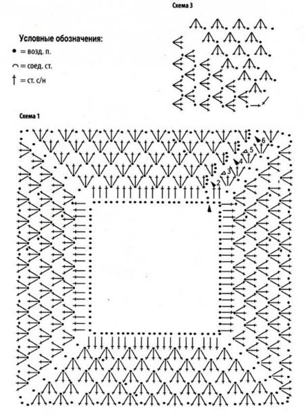 Сетка крючком реглан схема