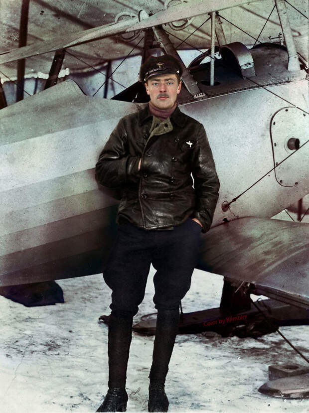 65. Российский пилот, Первая мировая война, 1918 год время, россия, фотография, цвет