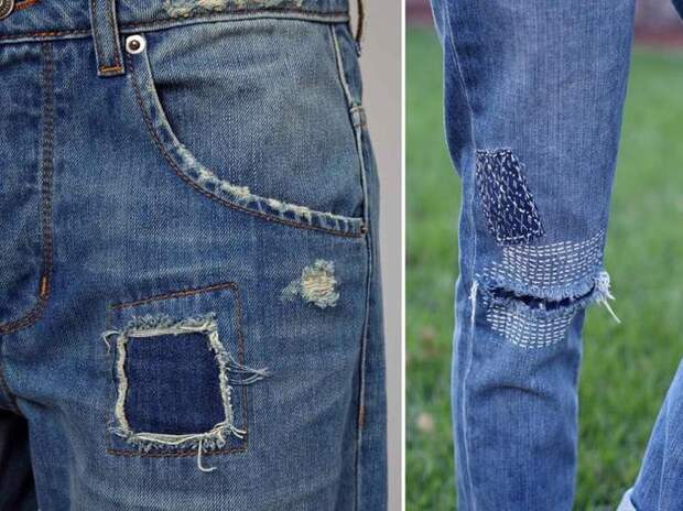 чем можно украсить дырки на джинсах