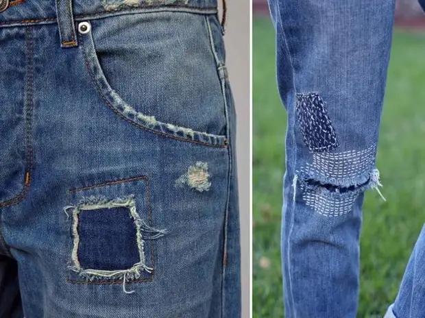 Делаем оригинальную заплатку на джинсы