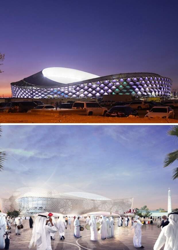 Трибуны арены, отражающей культуру страны-хозяйки, смогут разместить 40 тыс. человек (Al-Rayyan Stadium, Катар-2022). | Фото: pattern-architects.com.