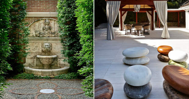 13 современных идей по декору сада природными камнями