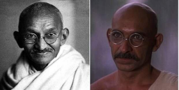 Махатма Ганди - Бен Кингсли (Ганди, 1982) биографические фильмы, голливуд, двое из ларца, знаменитости, кино