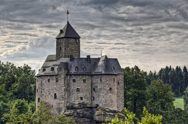 Крепость Фалькенберг, Германия. Построена в 1154 году. европа, замки, история, средневековье