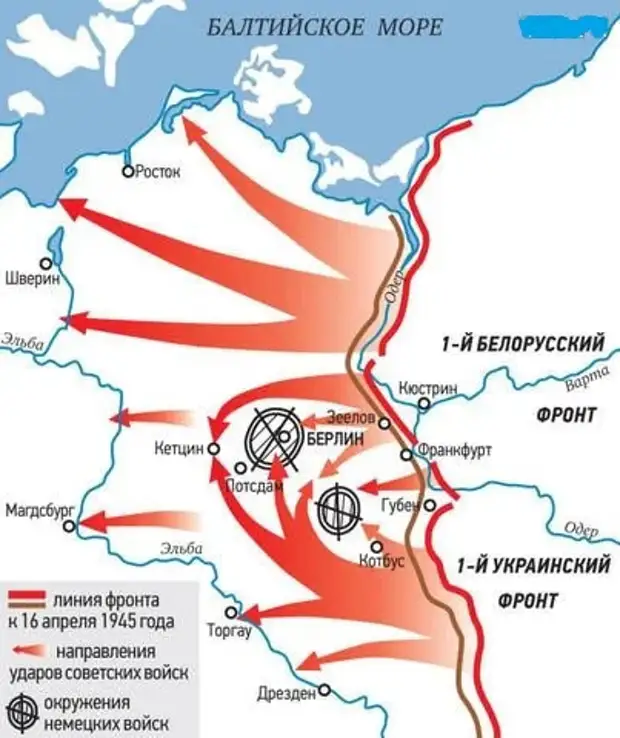 Берлинская наступательная операция 1945 карта