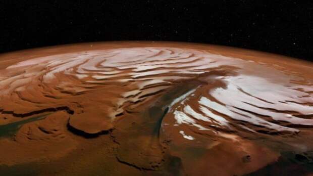 На Марсе были найдены большие запасы водяного льда