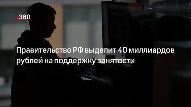Правительство РФ выделит 40 миллиардов рублей на поддержку занятости
