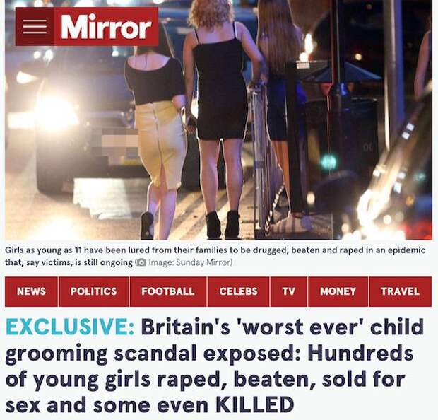 В Британии разгорается скандал с убийствами и изнасилованиями несовершеннолетних