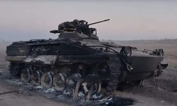 Опубликованы кадры уничтожения «Ланцетом» очередной немецкой БМП Marder ВСУ