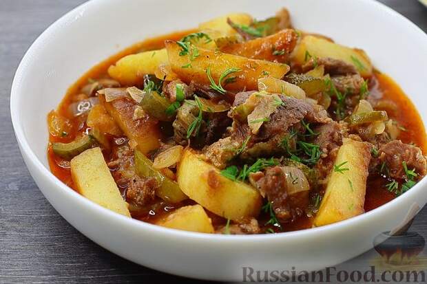 Фото к рецепту: Азу с тушёнкой