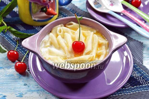 Фото Молочный суп с макаронами для детей