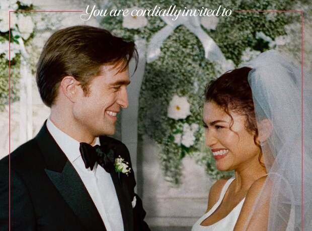 Актриса Зендая выложила фото в свадебном платье с Робертом Паттинсоном