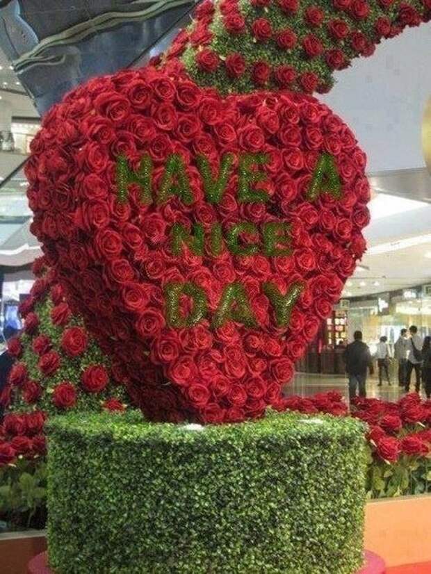 Скульптуры из цветов