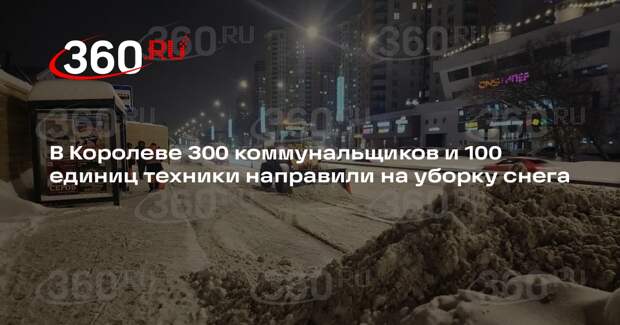 В Королеве 300 коммунальщиков и 100 единиц техники направили на уборку снега