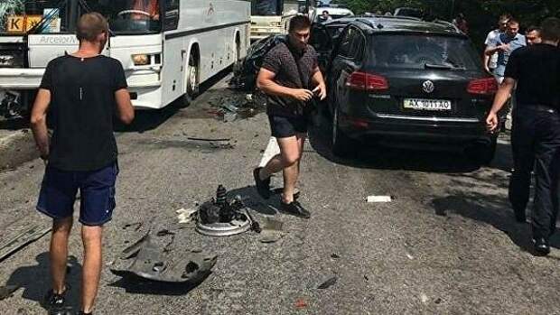 Место ДТП в Запорожской области Украины Место ДТП в Запорожской области Украины