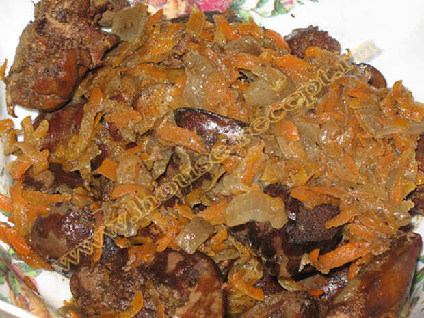 Печенку с овощами охлаждаем
