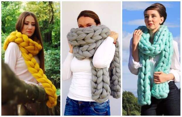 За час и без спиц: Как самому сделать модный шарф-косичку