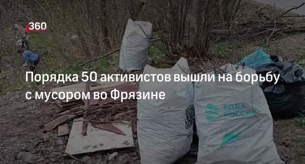 Порядка 50 активистов вышли на борьбу с мусором во Фрязине