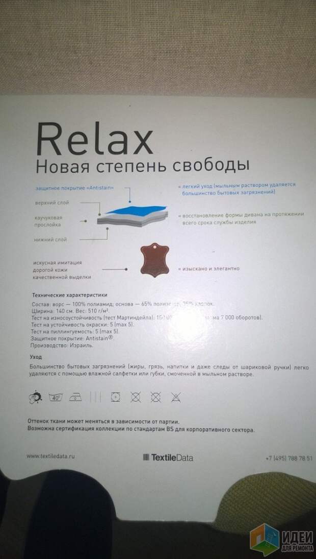 Характеристики ткани Характеристики ткани